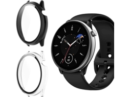 Conjunto de Películas de Ecrã Cobertura Completa Protetora Antiarranhões Relógio para Amazfit Gtr Mini HONGWE. Vidro Temperado (2un)