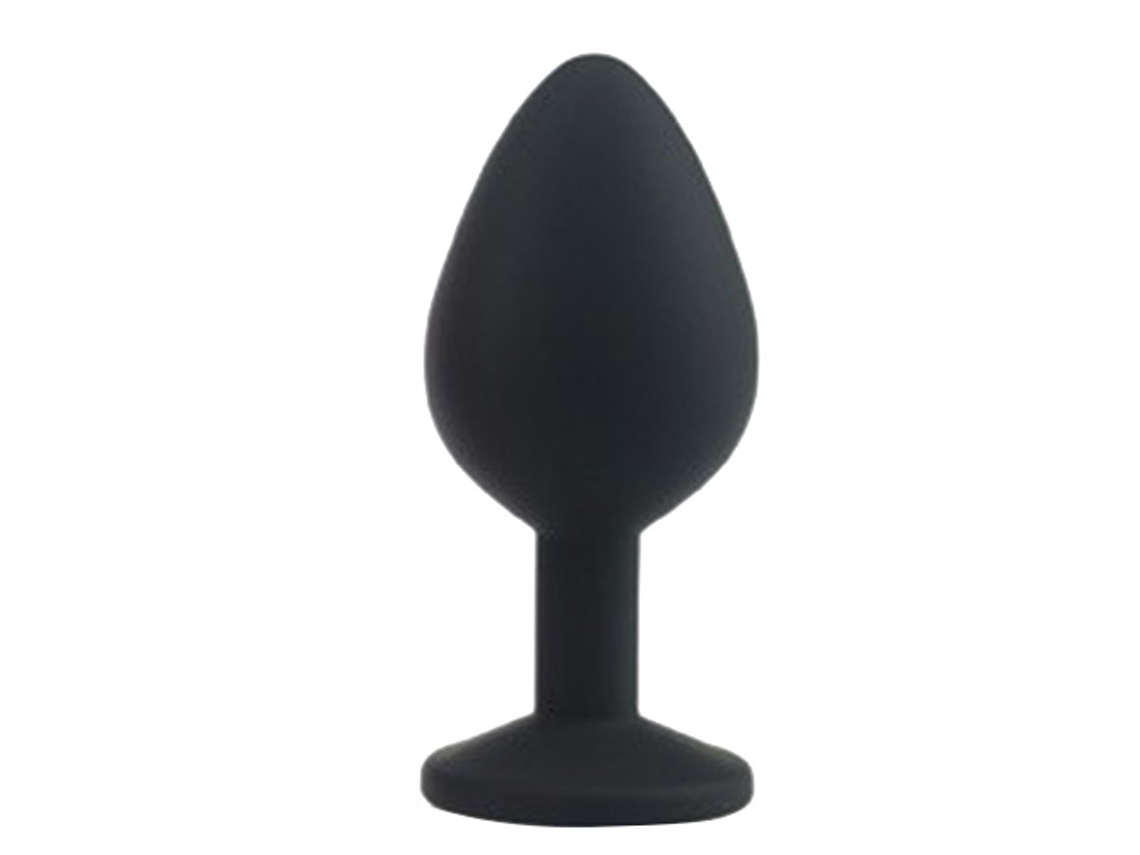 Brinquedo Sexual Para Adultos Plug Anal De Silicone Com Pérolas De Puxar Preto