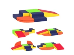 Conjunto Blocos Espuma Crianças Base Antiderrapante Escalar Multicolor