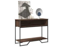 Vidaxl Mesa Consola 100x35x74,5 Cm Derivados Madeira Carvalho Castanho