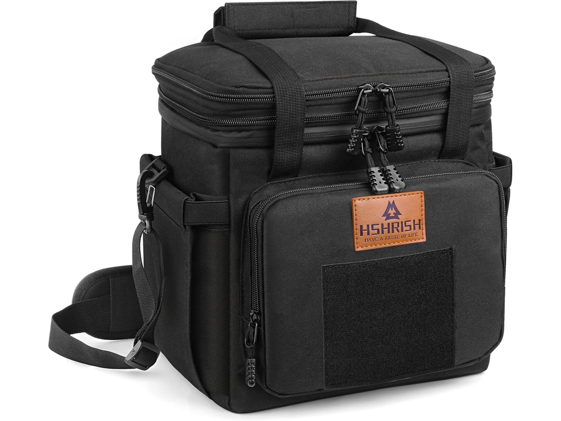Lancheira Tática, Bolsa Térmica Grande E Expansível Para Almoço, Resistente À Água E Vazamentos Para Adultos, Homens, Mulheres, 20" Preta