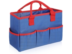 Bolsa Organizadora De Ferramentas Portátil Em Tecido Oxford Azul Com Alça Confortável Para Jardinagem E Pintura
