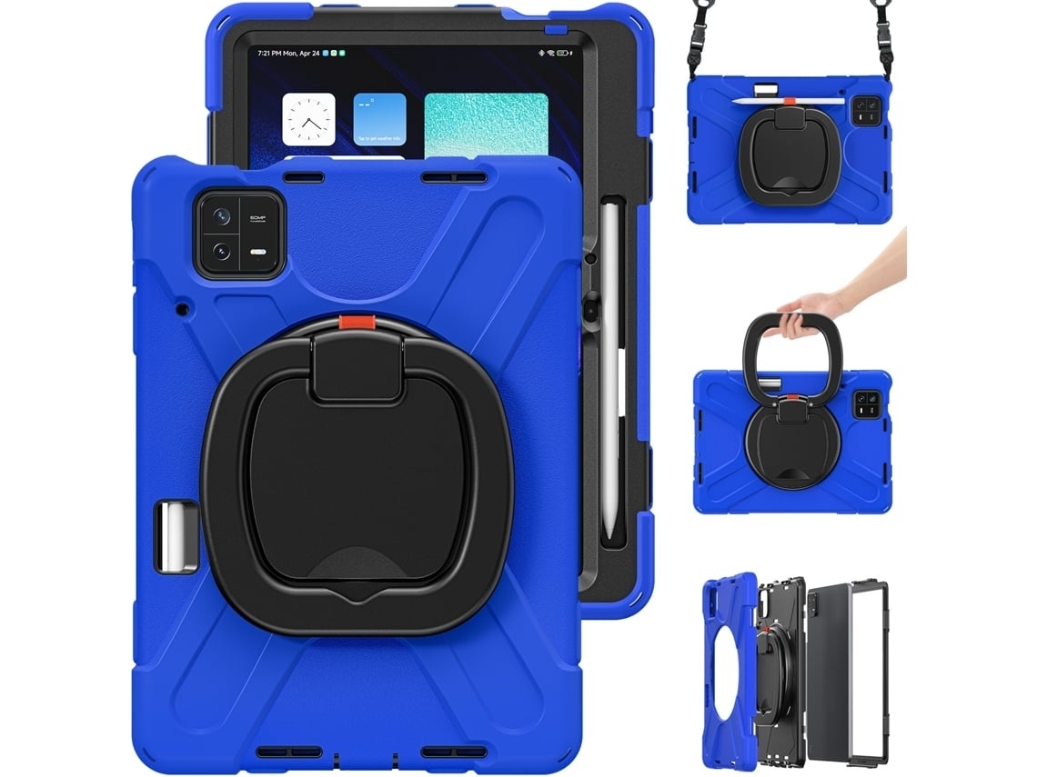 Capa Para Tablet Lurelia, Compatível Com Xiaomi Pad 5/5pro 11, Azul, Pc, Dobrável Com Suporte, Suporte Giratório