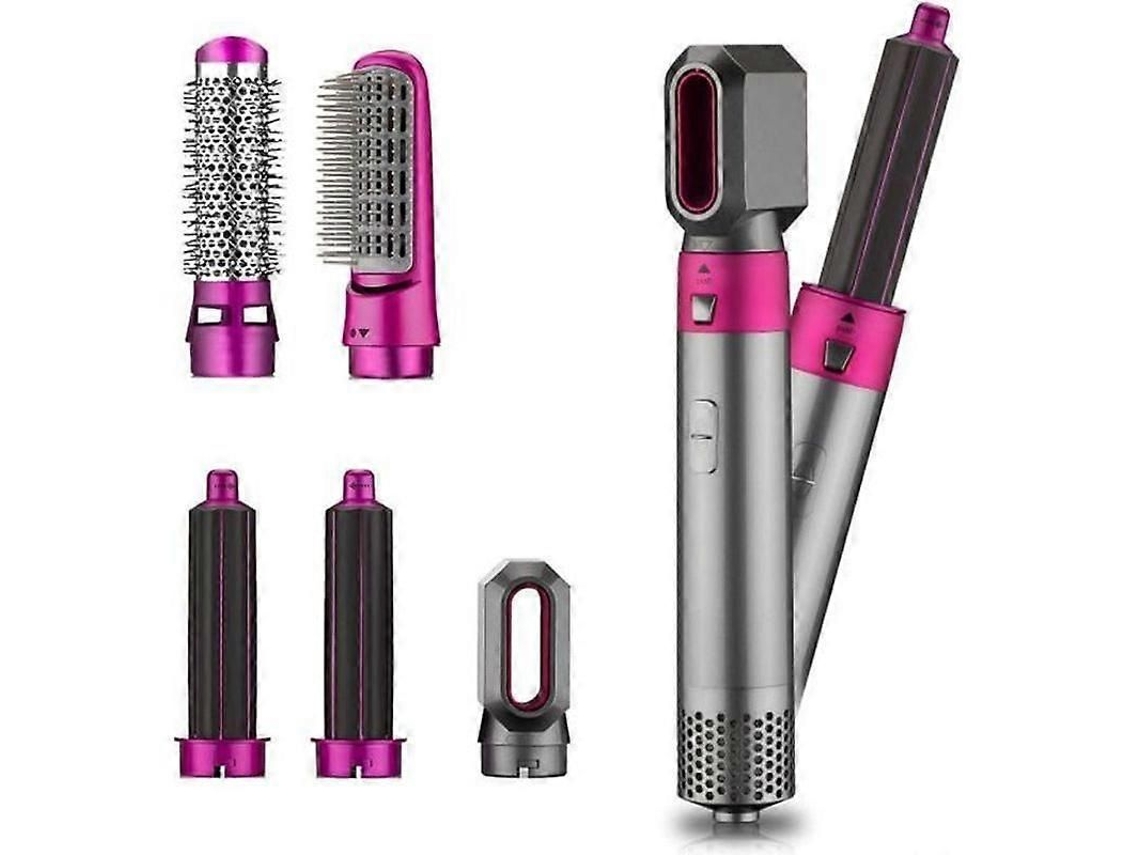 Secador de Cabelo Multifuncional 5 em 1 com Pente Modelador de Ar Quente, Chapinha, Modelador de Cachos e Escova Modeladora. TAISHENGDA