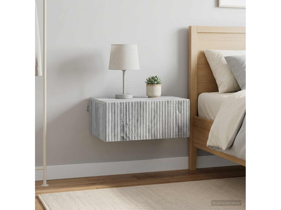 Vidaxl Gabinete De Canto Montado Na Parede 2 Unid. Sonoma Cinzento