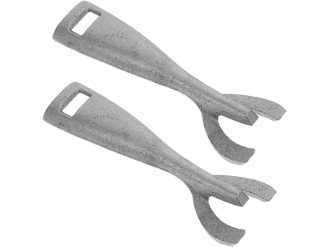 Pinças De Ferro Para Churrasco 2 Peças, Design Multifuncional, Duráveis, Acessórios Essenciais Para Cozinhar E Grelhar