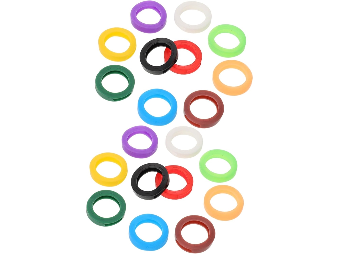 20 Capas De Silicone Redondas E Coloridas Para Chaves