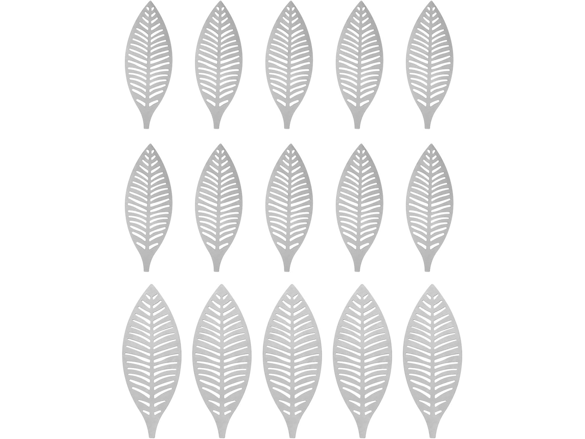 Decorações Estilo Nórdico Folhas Metal Ferro 15 Peças Design Fresco Natural Decoração Festas Ambiente GOKOCO