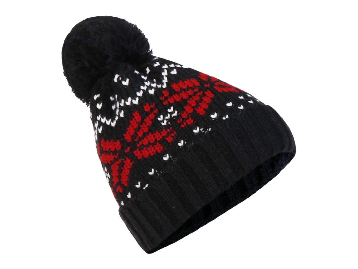 2026 gorro de Lana Navideño com Motivo de Flocos de Neve Forro Polar Quentinho Antivento para Homem e Mulher Ski Ciclismo