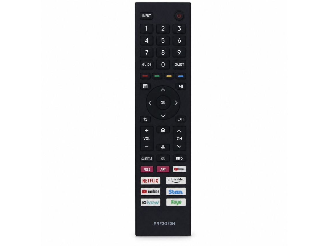 Comando De Substituição Para Tv Hisense Erf3g80h, Sem Configuração E Sem Controlo Por Voz