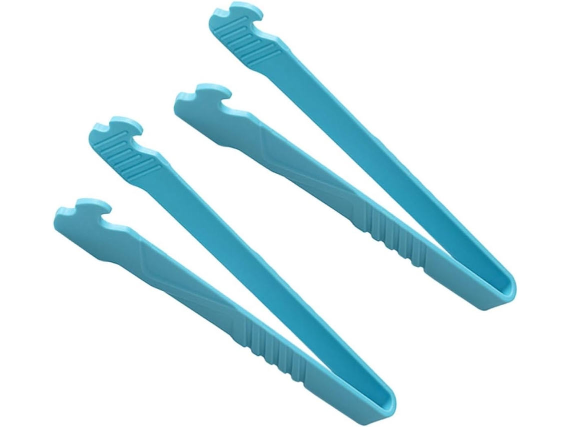 Pinça Multifuncional Para Alimentos Abaodam, 2 Peças, Azul Turquesa, Prática, Antiderrapante E Resistente Ao Calor