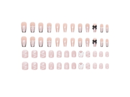 Dois Conjuntos de Adesivos de Unhas Trapezoidais Curtos Ferramentas para Unhas Decorativas Como Brinde NEVEANCE