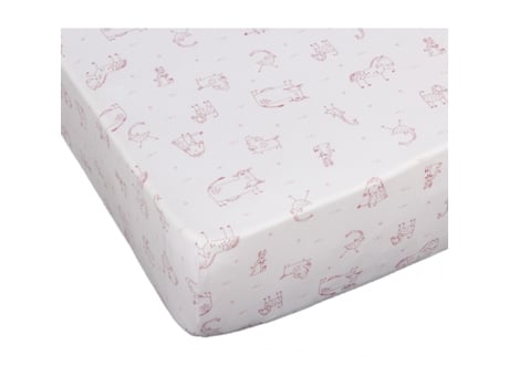Conjunto de 2 Lençóis de Baixo BLANC AVENUE BÉBÉ (70 x 140 cm - 100% Algodão - Rosa)