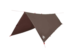 vidaXL Lona de campismo 506x306 cm impermeável castanho