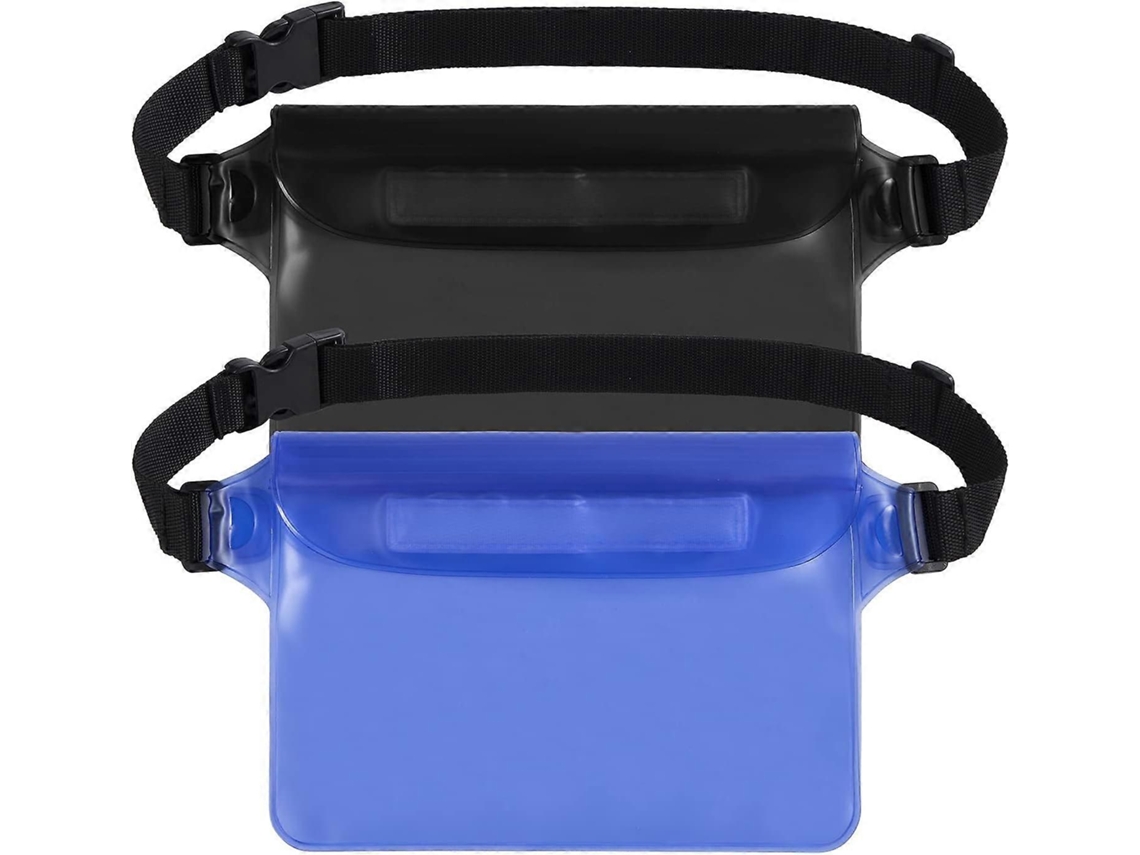 Conjunto de 2 Bolsas Esportivas AQUAFORGE PVC impermeáveis ajustáveis com tela sensível ao toque para pesca, praia e natação