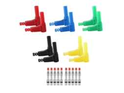 Plugues de Banana YURU, 4mm, Segurança, Conector de Fio, Cabo Elétrico