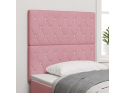 Vidaxl Cabeceira Rosa 90 Cm Veludo