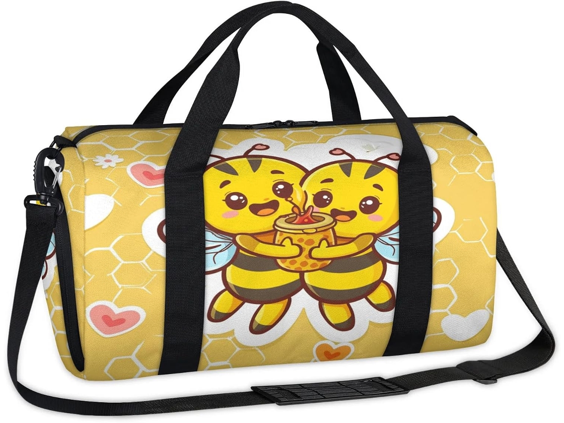 Bolsa Esportiva Abelha Tecido Poliéste 45 X 21 5 23 Cm Design PA