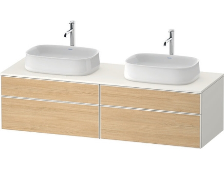 Unidade de Vaidade Da Consola DURAVIT Zencha 1600X550Mm 2 Extensões 2 Gavetas 2 Recortes Ze4825