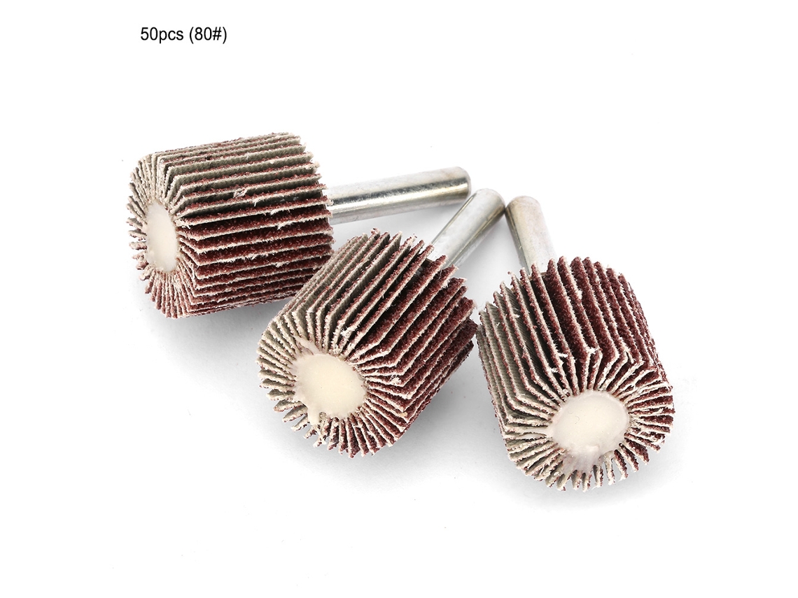 50 Pcs Disco De Lija De Aletas Para Lijado Y Pulido Con Mango 6mm 25*25*6mm (80)