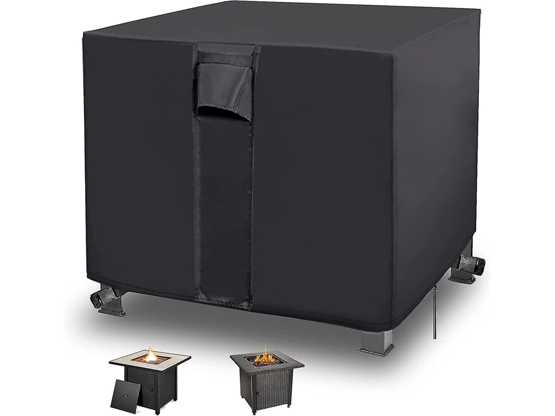 Cubierta Para Hoguera Cuadrada 30x30x25 Polegadas Impermeable Resistente Al Desgarro Y Uv Para Muebles Exteriores