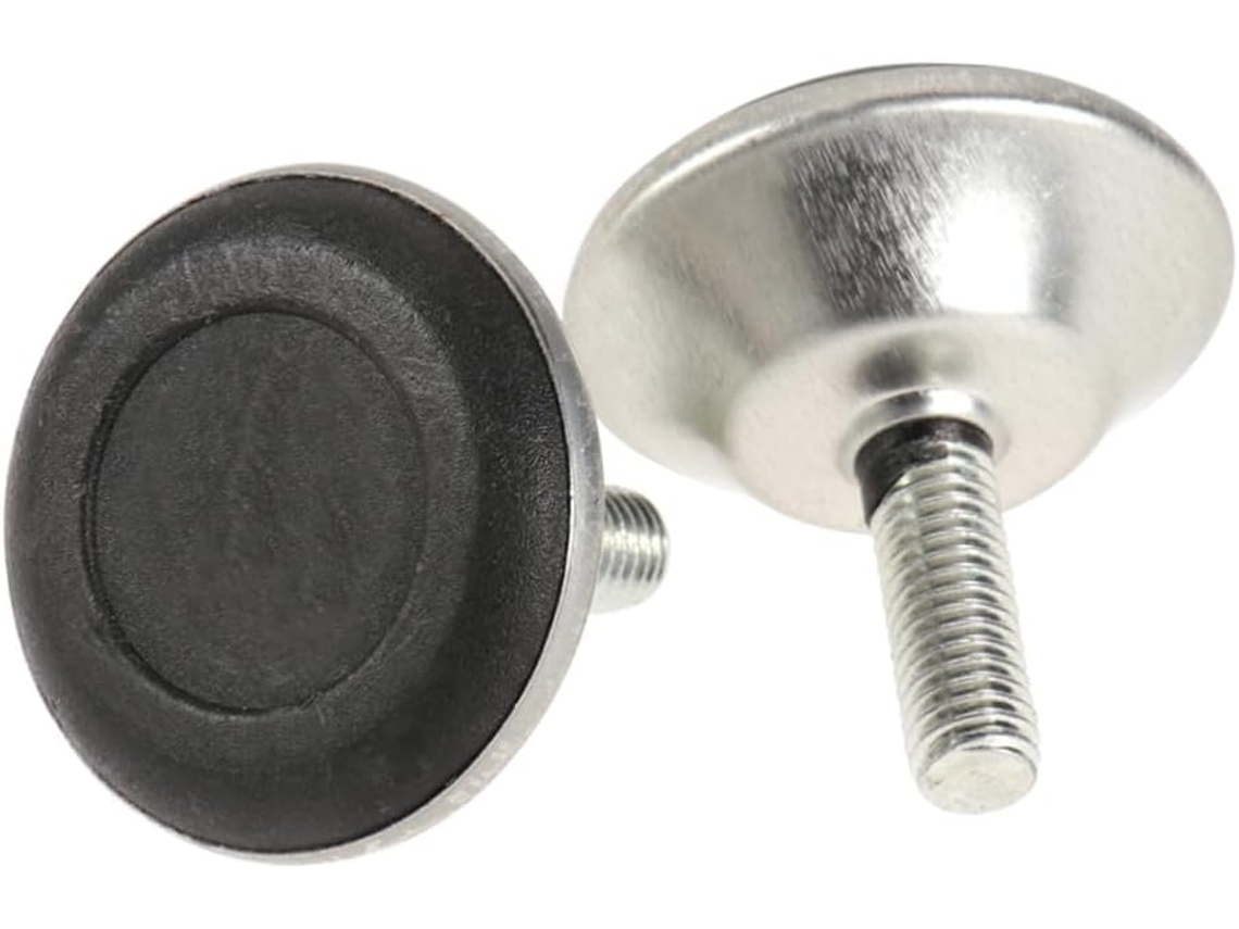 Jojofuny 20 Peças Pés Niveladores Ajustáveis Para Móveis M8x25mm Com Base De Ferro E Plástico Mesas Salas Conferência