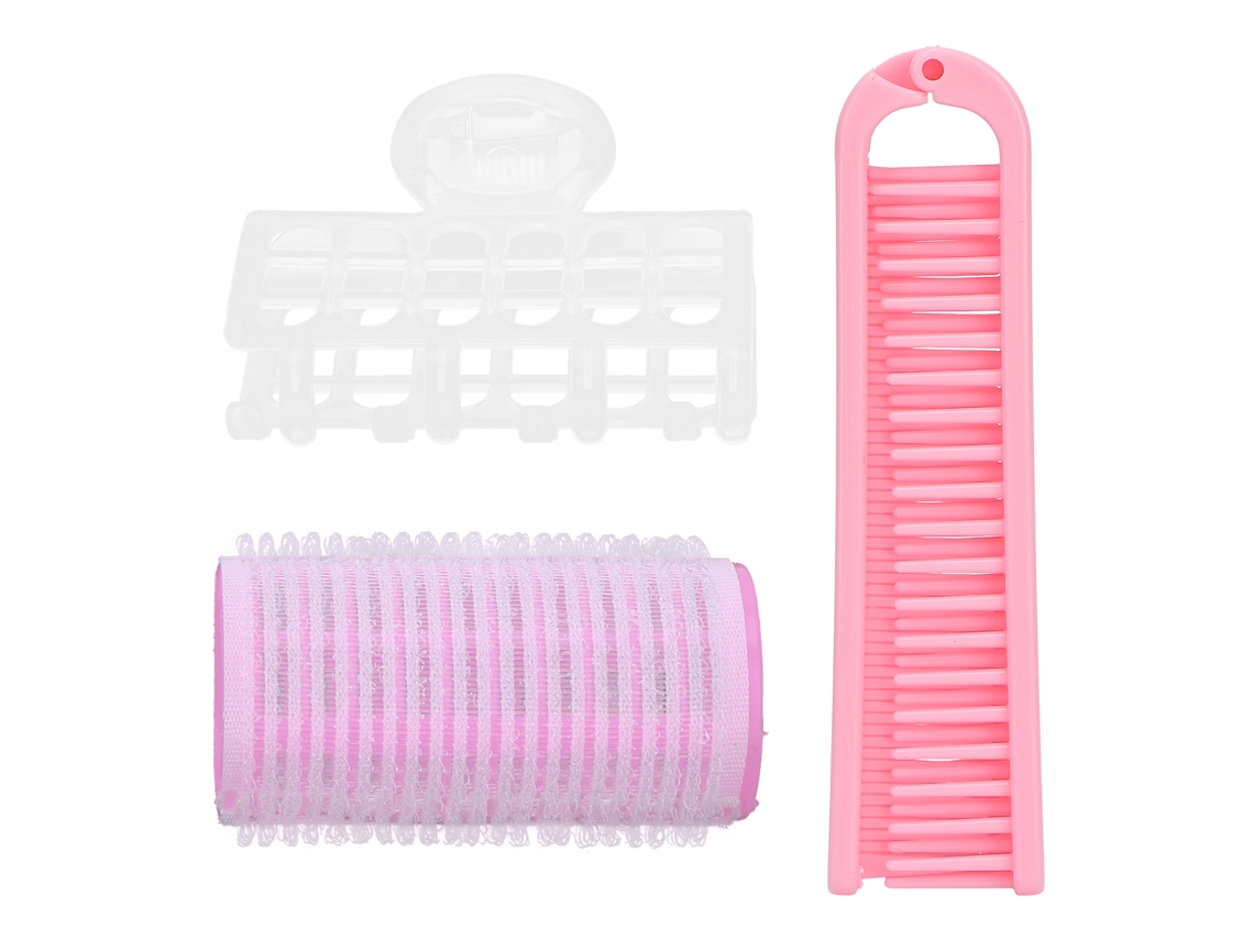 Kit De Curlers Para Franja E Cabelo Rolo Estilo Ferramenta De Modelagem Capilar Feminino Rosa