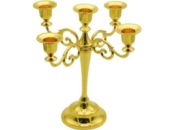 Candelabro de Metal Nova Line para 5 velas alto para casamentos e eventos | S/MARCA