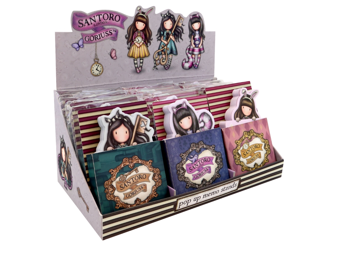 Bloco De Notas Gorjuss Cheshire Cat Azul Roxo 25 X 22 X 14 Cm