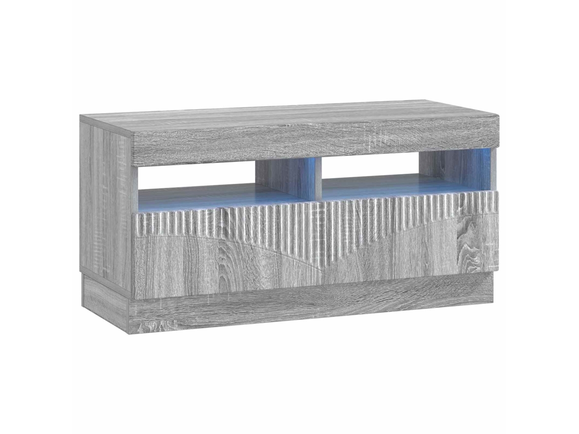 Vidaxl Gabinete De Tv Led Sonoma Cinzento Derivados De Madeira