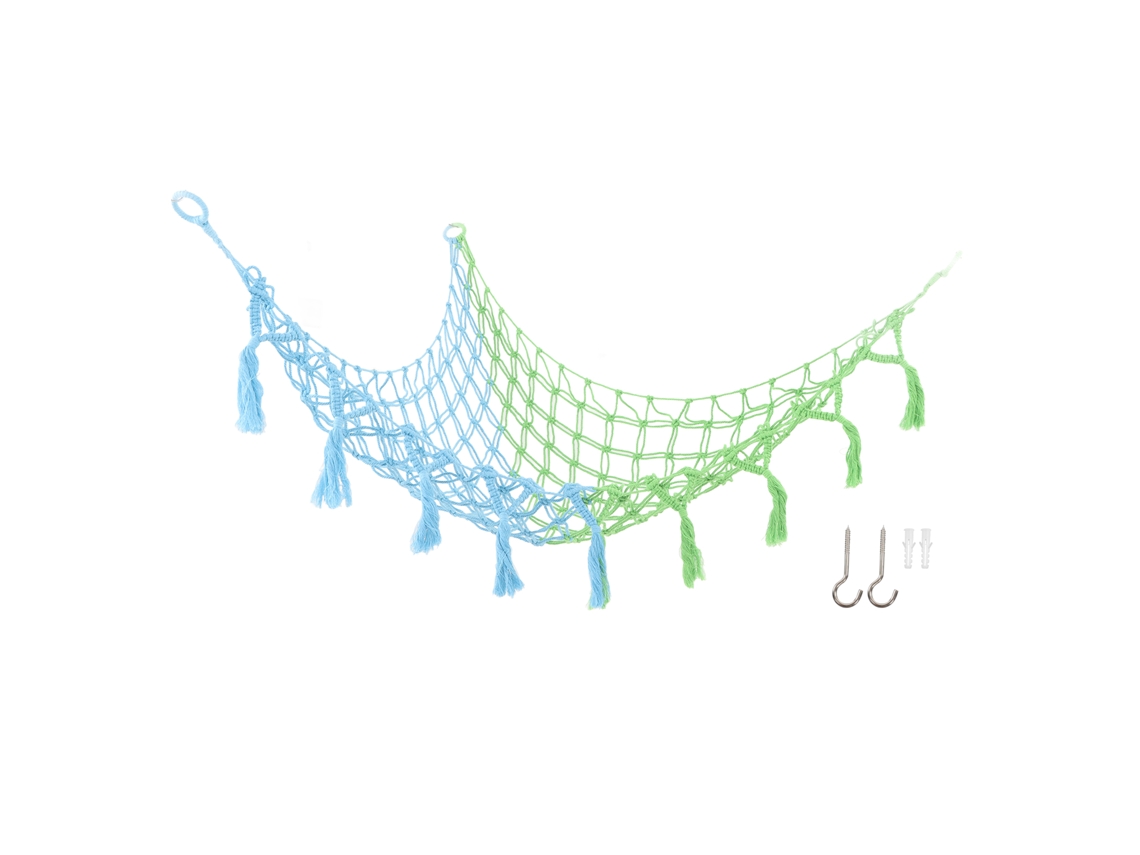 Mali rede Triangular de Armazenamento para Brinquedos de Pelúcia Corda de Algodão Hanging Hammock