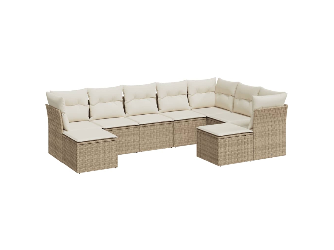Garden Sofa Set, Garden Sofa Sets Vidaxl Bege Rattan / Vime (n/a)