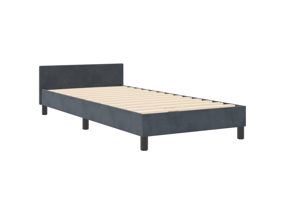 Base De Cama Contemporânea Cinza Escuro Vidaxl Cinzento Fabric (90 X 200 Cm)