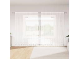 Vidaxl Cortina De Renda Branco 200 X 300 Cm Poliéster