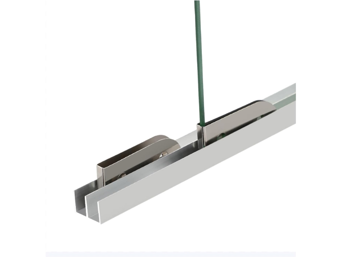 Kit De Trilho Para Porta Correr Em Aço Inoxidável Com Polias Liga Alumínio Durável Operação Suave, 1 Conjunto 70cm