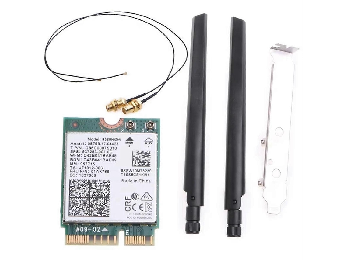 Lurelia Antena Wi-fi Ac9560 Wi-fi 5 1730 Mbps Dual Band 2,4/5 Ghz Bluetooth 5.0 M.2 Ngff