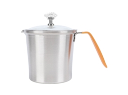 Picheiro de Leite LAXISCREED 500ml Inox com Tampa de Vidro