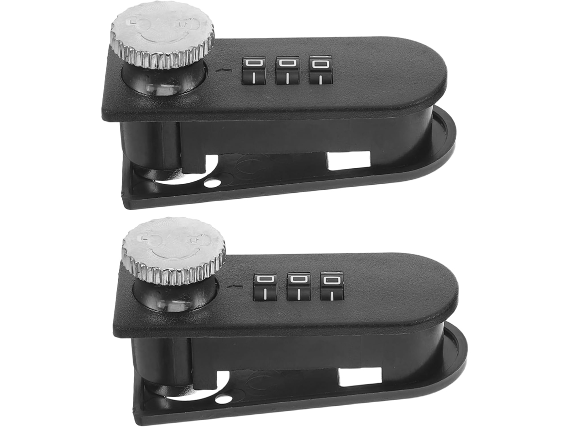 Conjunto De 2 Cadeados Combinação Para Gavetas E Armários, Sem Chave,