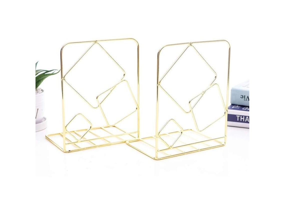 Soportes De Libros De Estilo Minimalista Creativo Metálico Ajustables Para Estantería De Escritorio