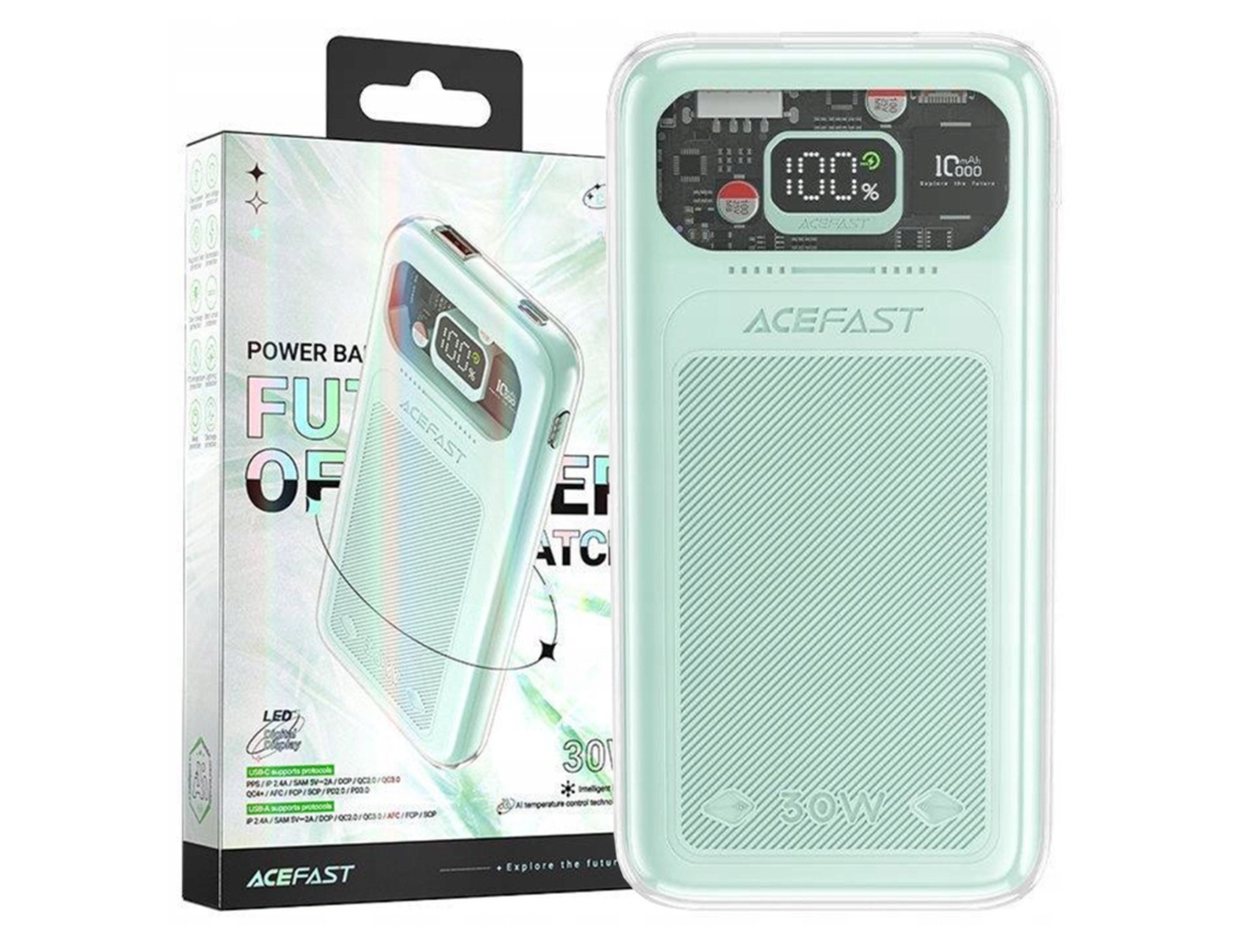 Acefast Powerbank 10000mah Série Sparkling Para Smartphones Com Carregamento De 30w