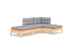 Garden Lounge Set, Garden Lounge Sets Vidaxl Cinzeto Madeira De Pinho (n/a)