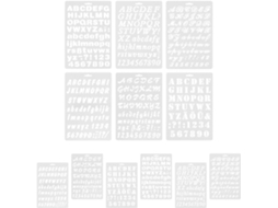 Conjunto De 12 Estênceis De Plástico Reutilizáveis Para Grafite E Pintura De Paredes.