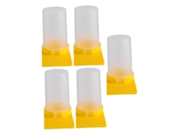 Conjunto De 5 Copos De Água De Plástico Amarelo Em Formato De Abelha.