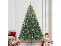 Vidaxl Árvore De Natal Artificial Com 300 Leds Verde 240 Cm Pe E Pvc