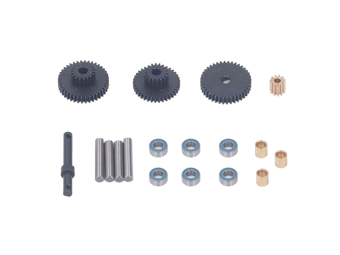 Mali conjunto de Engrenagens de Transmissão em Aço para Carro Rc Traxxas Trx4m 1/18 com Eixo e Engrenagem do Motor