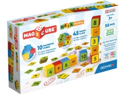 Clipes Reciclados Geomag Magicube Math Construction (55 Peças)