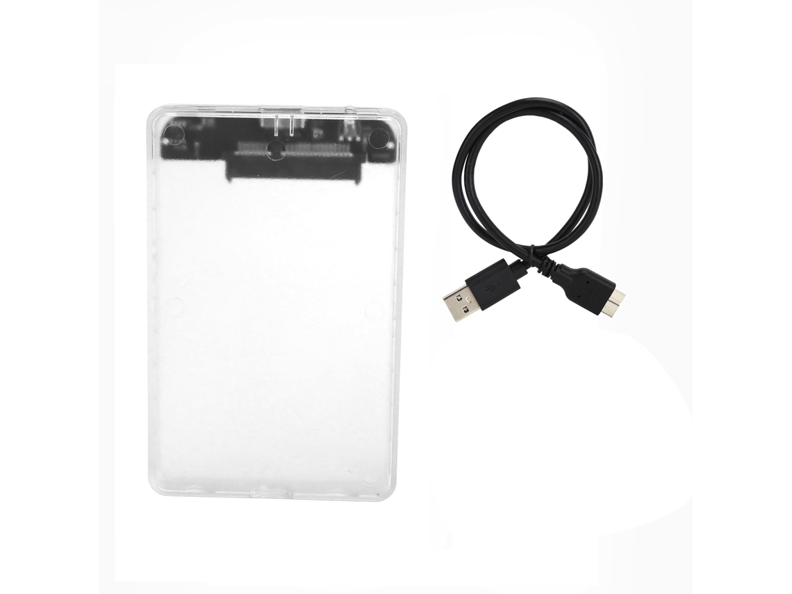 Enclosure Externo Para Disco Rígido Sata 2.5 Polegadas Usb3.0, Alta Velocidade, Proteção Transparente.