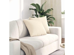 Vidaxl Travesseiros De Sofá 2 Pcs Creme 45 X 45 Cm