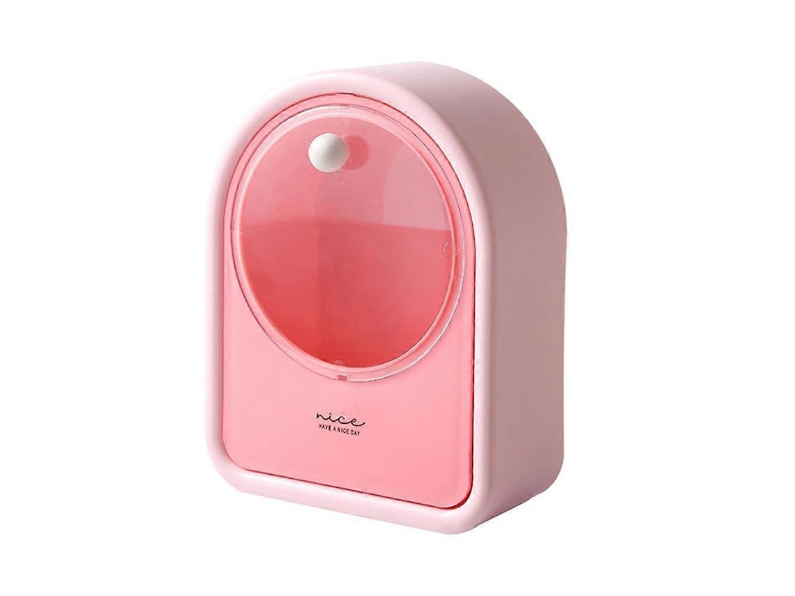 Organizador De Parede Dobrável, Suporte Adesivo Para Cotonetes, Caixa De Armazenamento De Cosméticos Para Casa, Rosa Olysi Shop