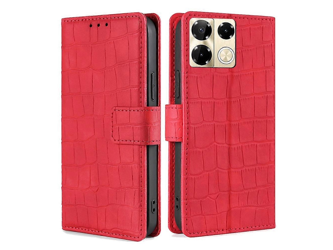Capa De Couro Com Fecho Magnético Skin Feel Crocodile